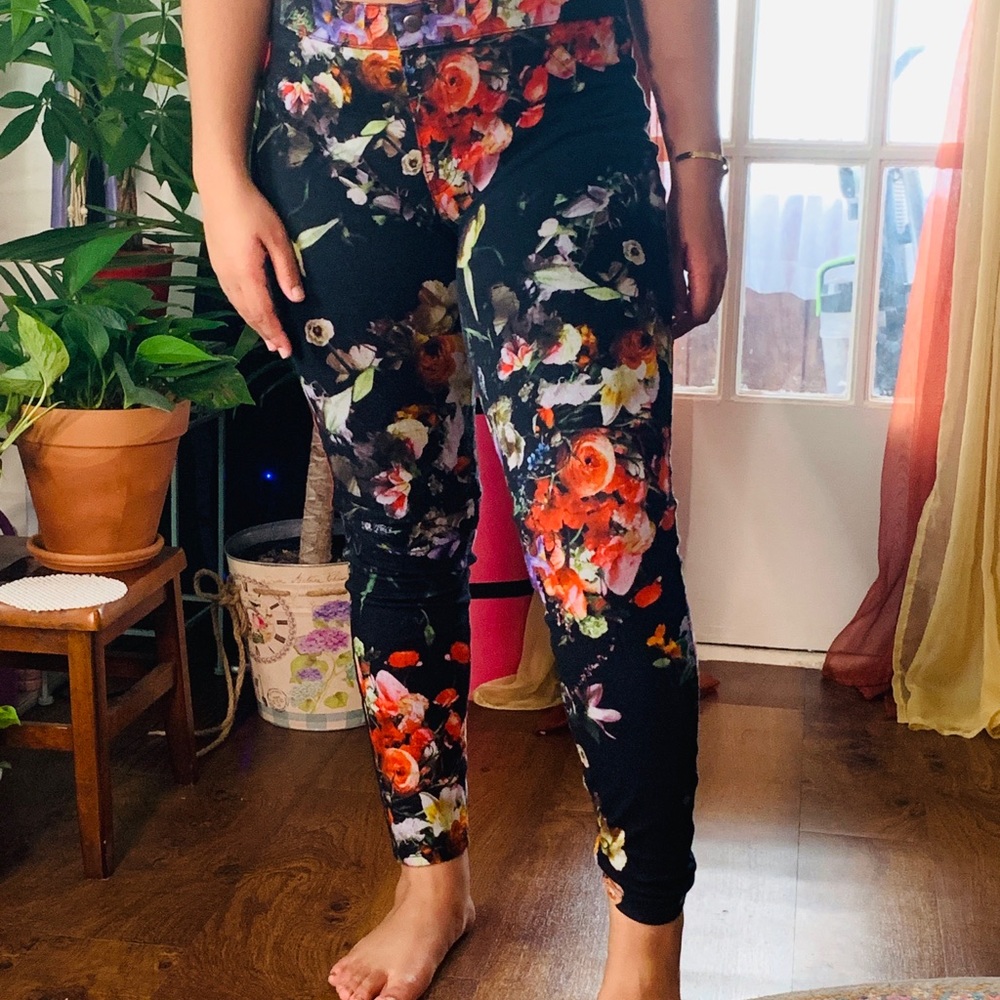 Floral print jeggings